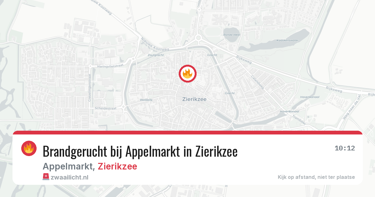 Brandgerucht bij Appelmarkt in Zierikzee — 6 mrt 2026