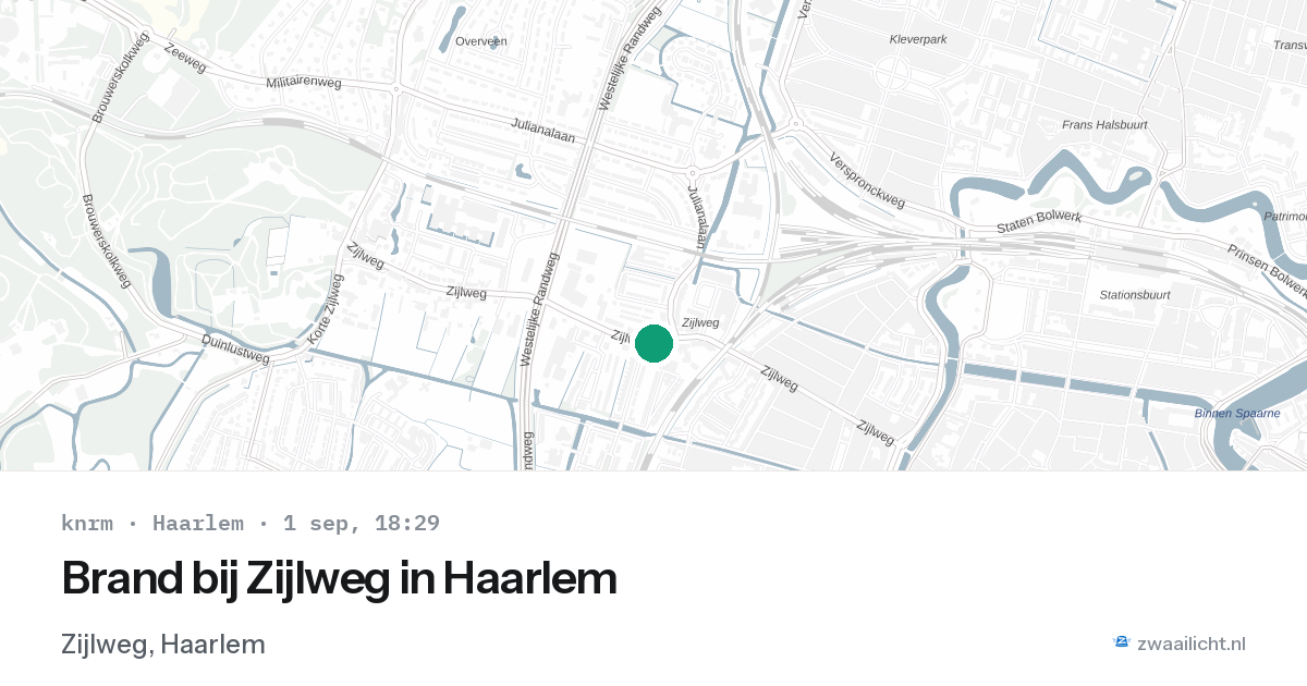 Brand bij Zijlweg in Haarlem — 1 sep 2026