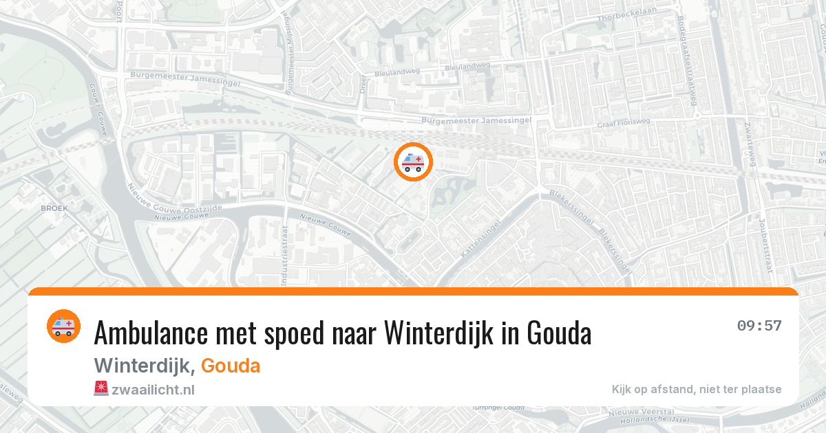 Ambulance met spoed naar Winterdijk in Gouda — 12 jun 2026