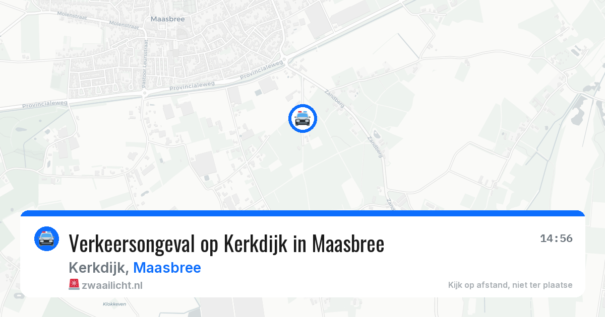 Verkeersongeval op Kerkdijk in Maasbree — 25 jul 2026