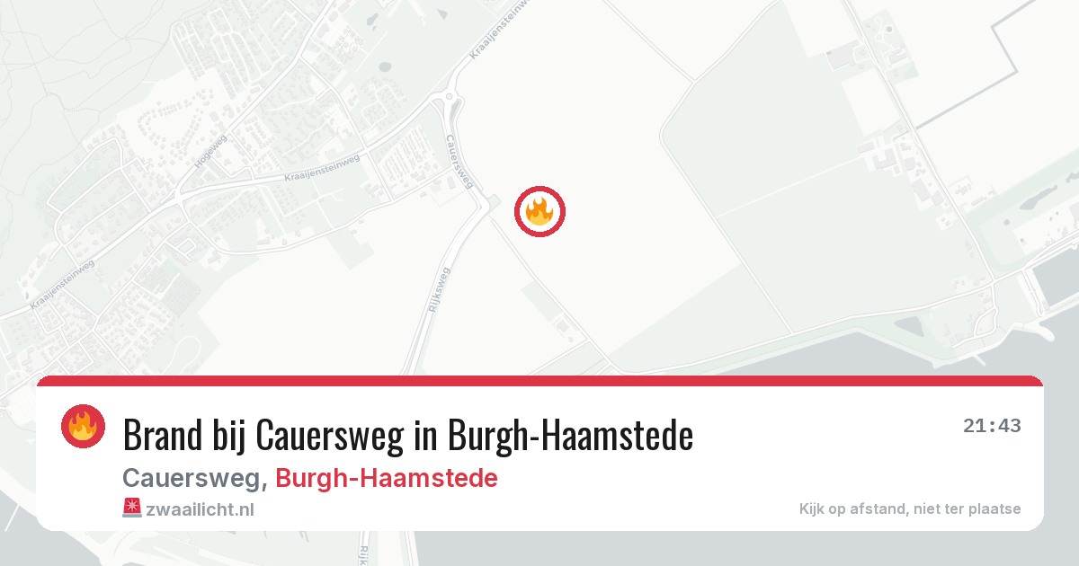 Brand bij Cauersweg in Burgh-Haamstede — 22 jun 2026