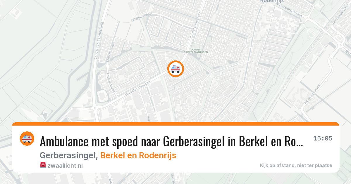Ambulance met spoed naar Gerberasingel in Berkel en Rodenrijs — 8 aug 2026