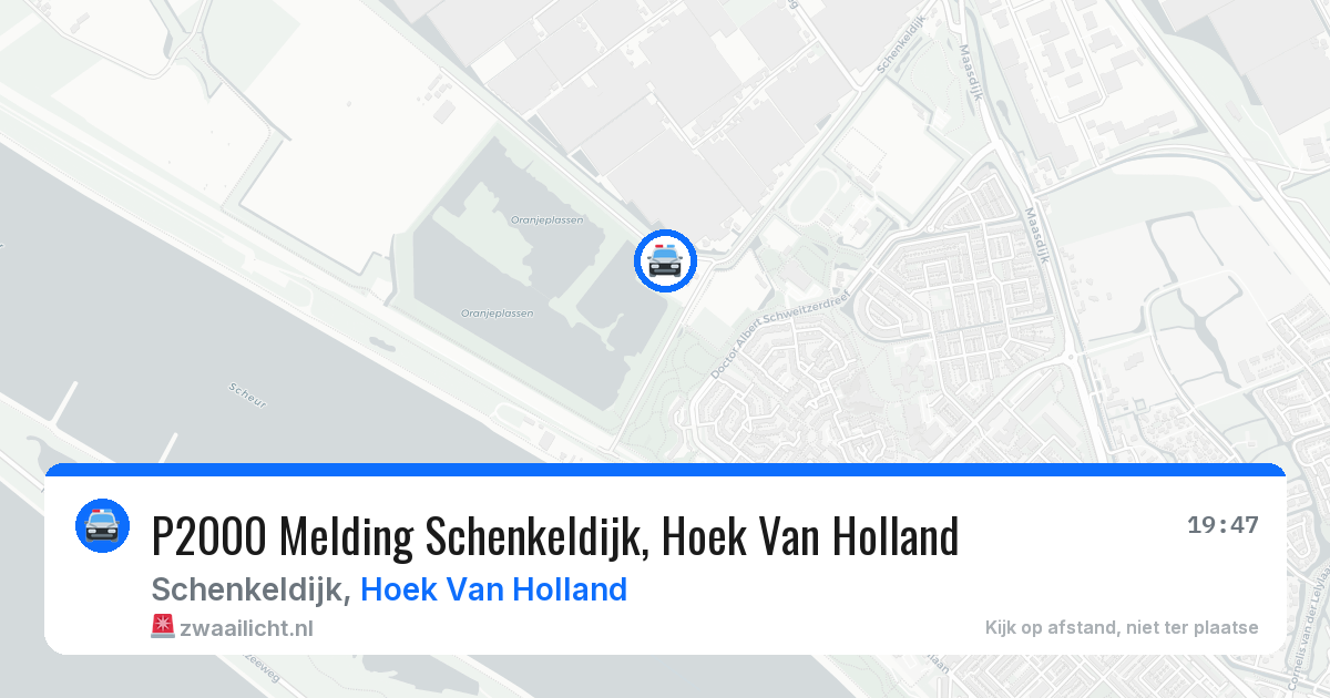 P2000 Melding Schenkeldijk, Hoek Van Holland — 12 mei 2026