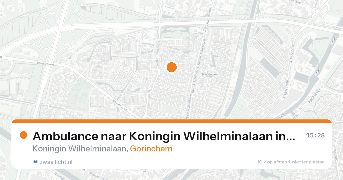 Ambulance naar Koningin Wilhelminalaan in Gorinchem — 18 aug 2026