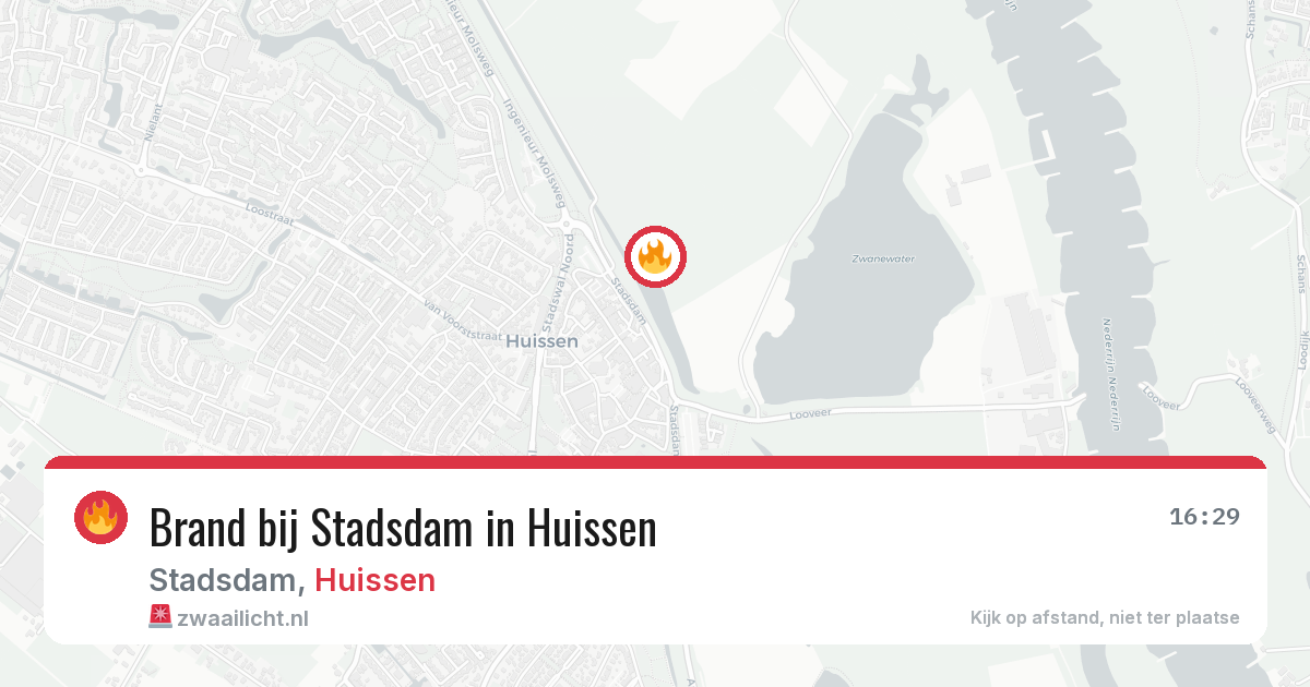 Brand bij Stadsdam in Huissen — 12 aug 2026