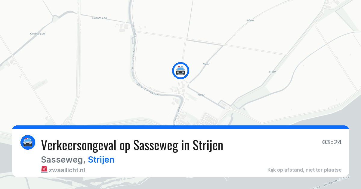 Verkeersongeval op Sasseweg in Strijen — 22 mrt 2026