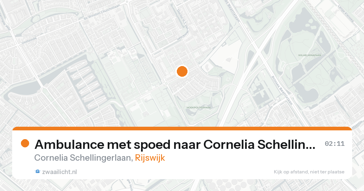 Ambulance met spoed naar Cornelia Schellingerlaan in Rijswijk — 21 mei 2026