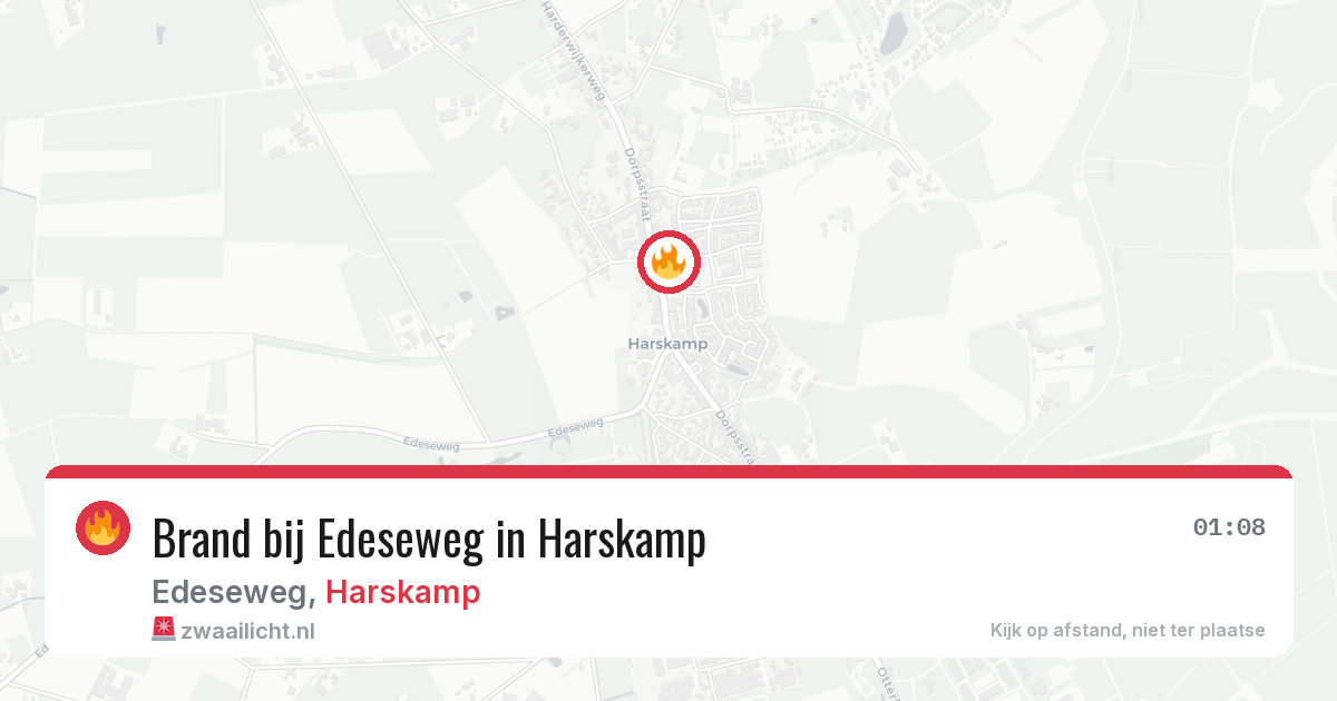 Brand bij Edeseweg in Harskamp — 7 aug 2026