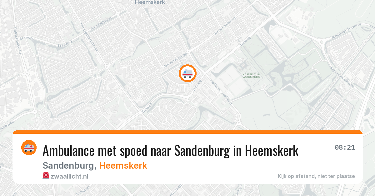 Ambulance met spoed naar Sandenburg in Heemskerk — 26 mei 2026