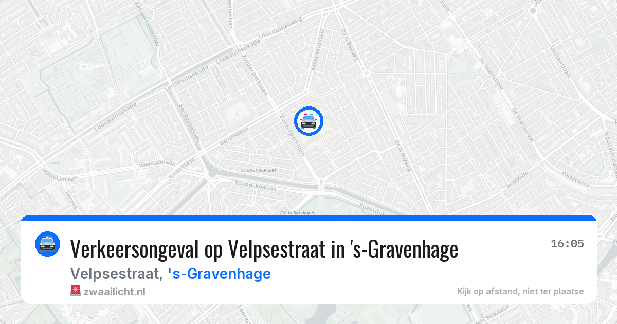 Verkeersongeval op Velpsestraat in 's-Gravenhage — 4 mei 2026