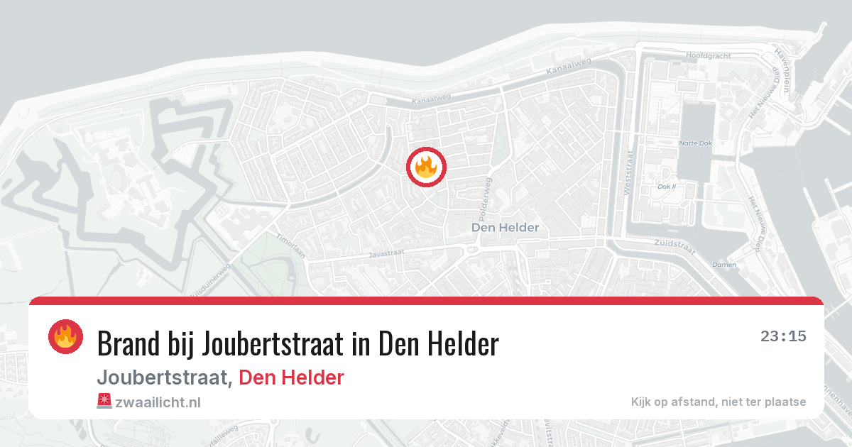 Brand bij Joubertstraat in Den Helder — 25 jul 2026