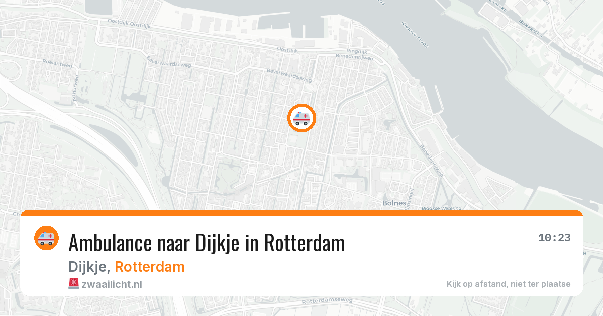 Ambulance naar Dijkje in Rotterdam — 26 mrt 2026