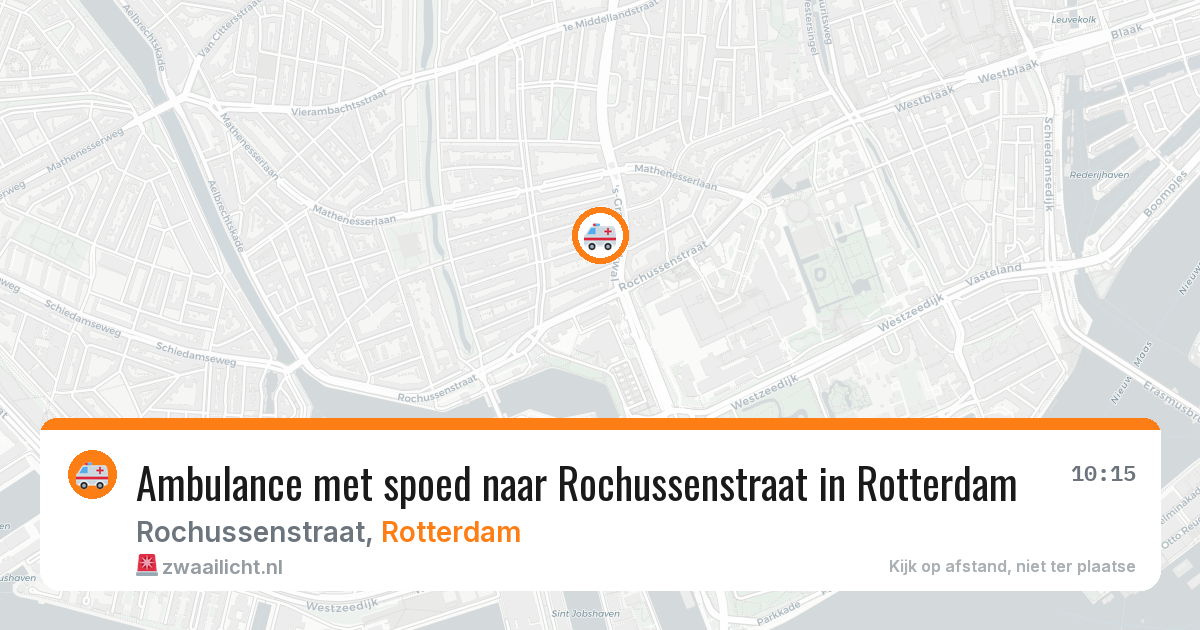 Ambulance met spoed naar Rochussenstraat in Rotterdam — 10 apr 2026