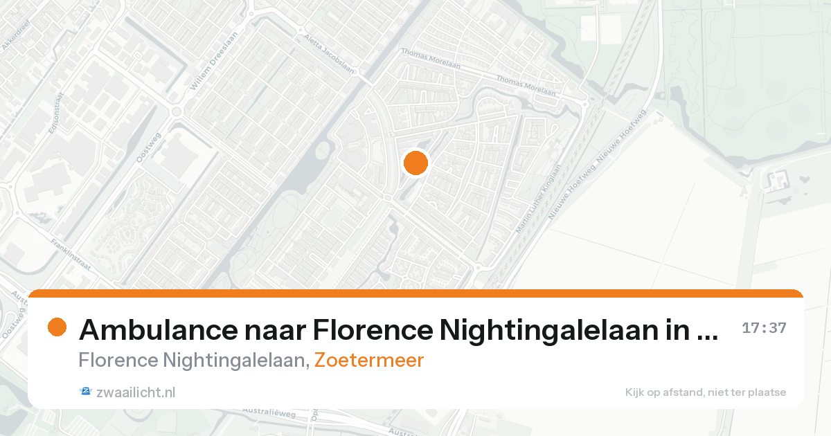 Ambulance naar Florence Nightingalelaan in Zoetermeer — 20 aug 2026