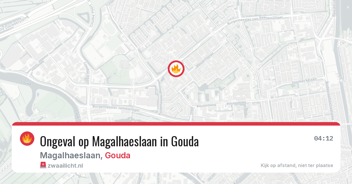 Ongeval op Magalhaeslaan in Gouda — 30 jul 2026