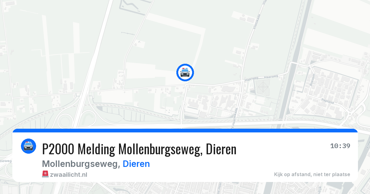 P2000 Melding Mollenburgseweg, Dieren — 10 jun 2026