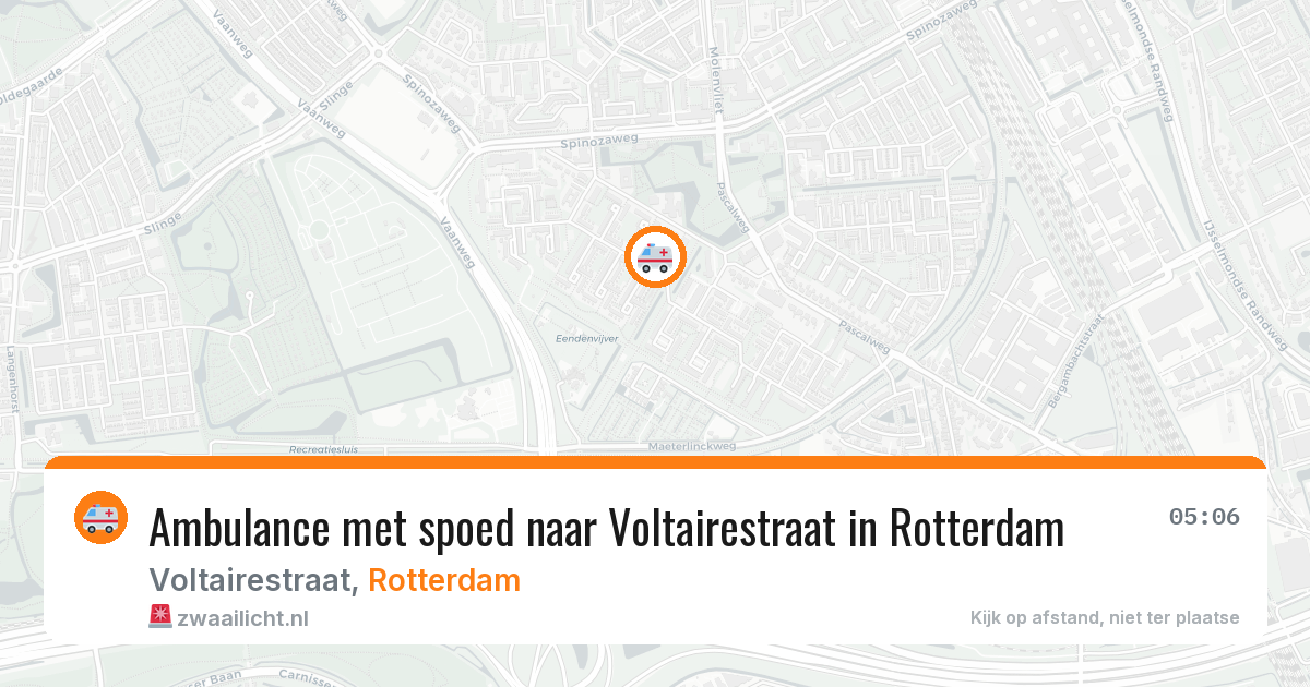Ambulance met spoed naar Voltairestraat in Rotterdam — 19 jun 2026