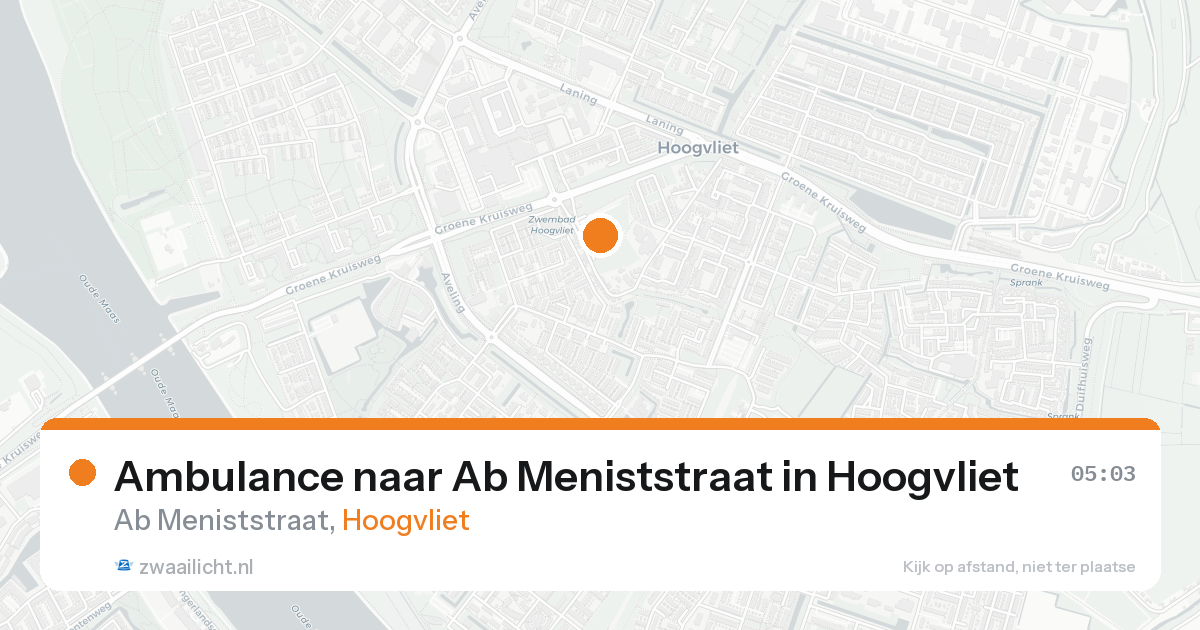 Ambulance naar Ab Meniststraat in Hoogvliet — 24 aug 2026