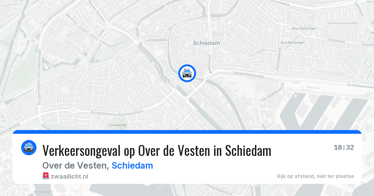 Verkeersongeval op Over de Vesten in Schiedam — 26 mei 2026