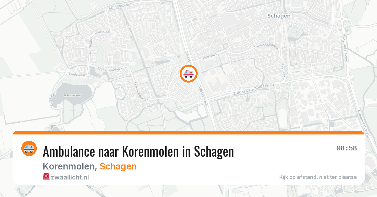 Ambulance naar Korenmolen in Schagen — 19 mei 2026