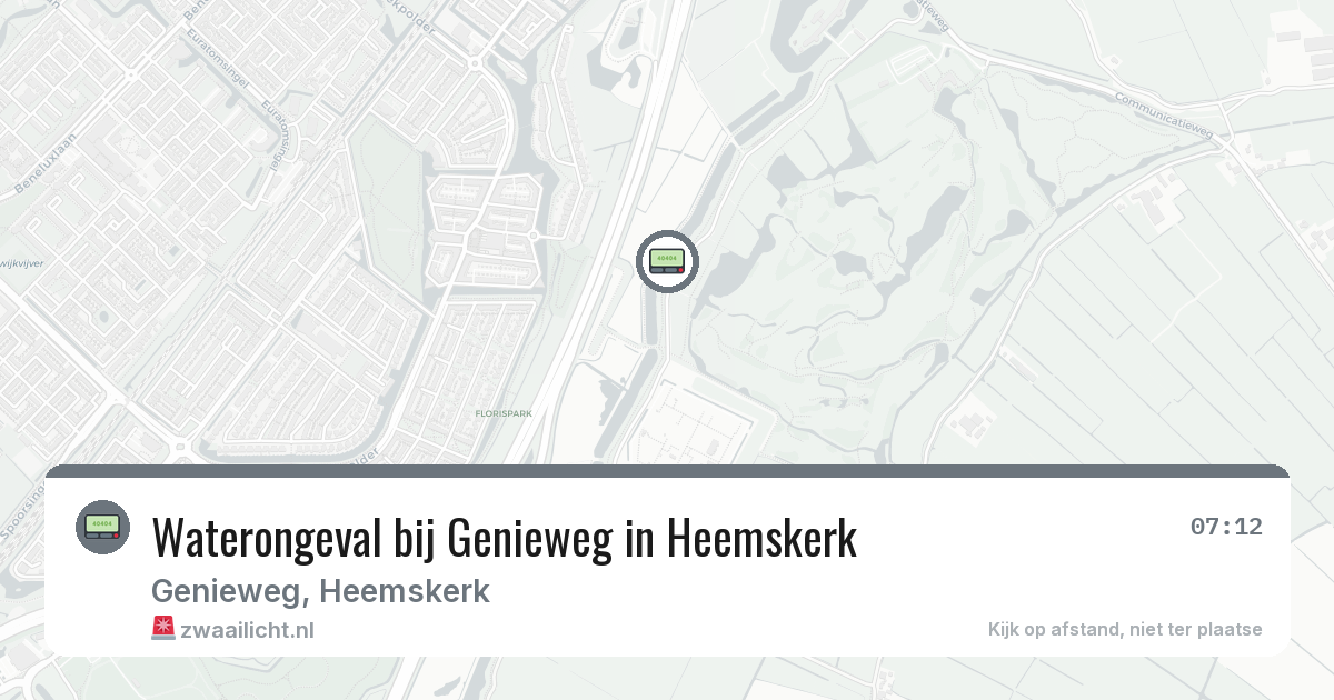 Waterongeval bij Genieweg in Heemskerk — 29 jan 2026
