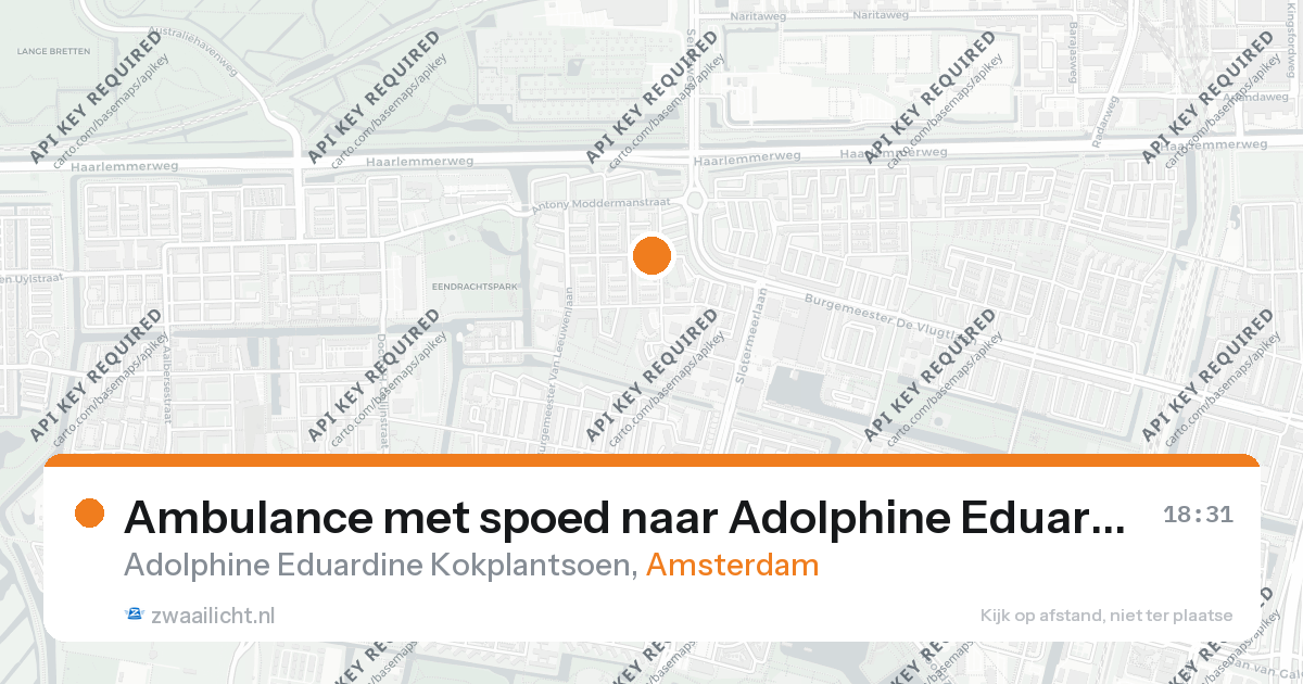 Ambulance met spoed naar Adolphine Eduardine Kokplantsoen in Amsterdam — 26 aug 2026