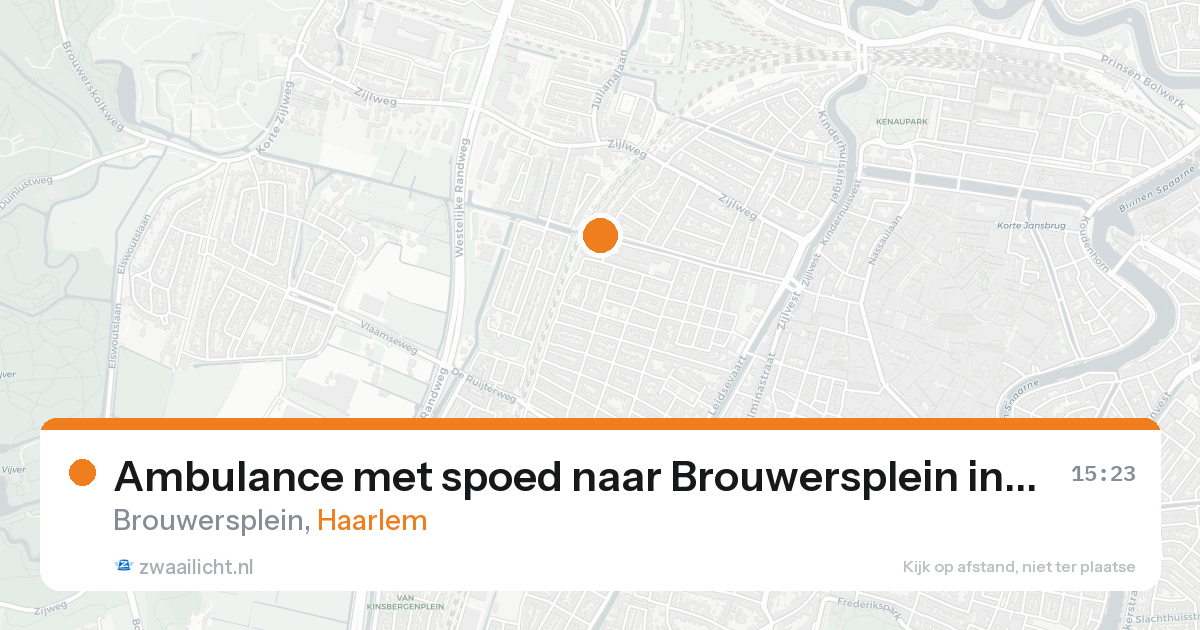 Ambulance met spoed naar Brouwersplein in Haarlem — 21 mei 2026