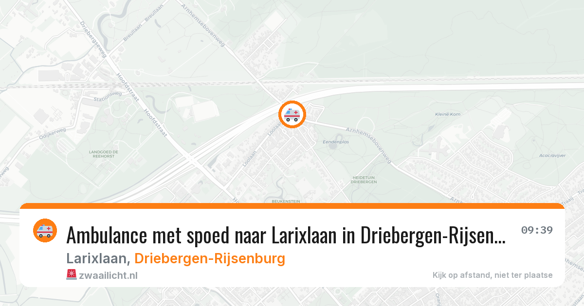 Ambulance met spoed naar Larixlaan in Driebergen-Rijsenburg — 21 apr 2026