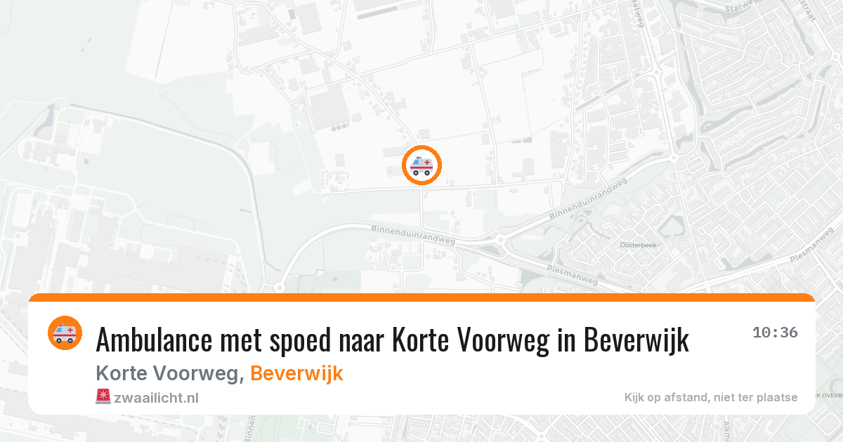 Ambulance met spoed naar Korte Voorweg in Beverwijk — 10 aug 2026