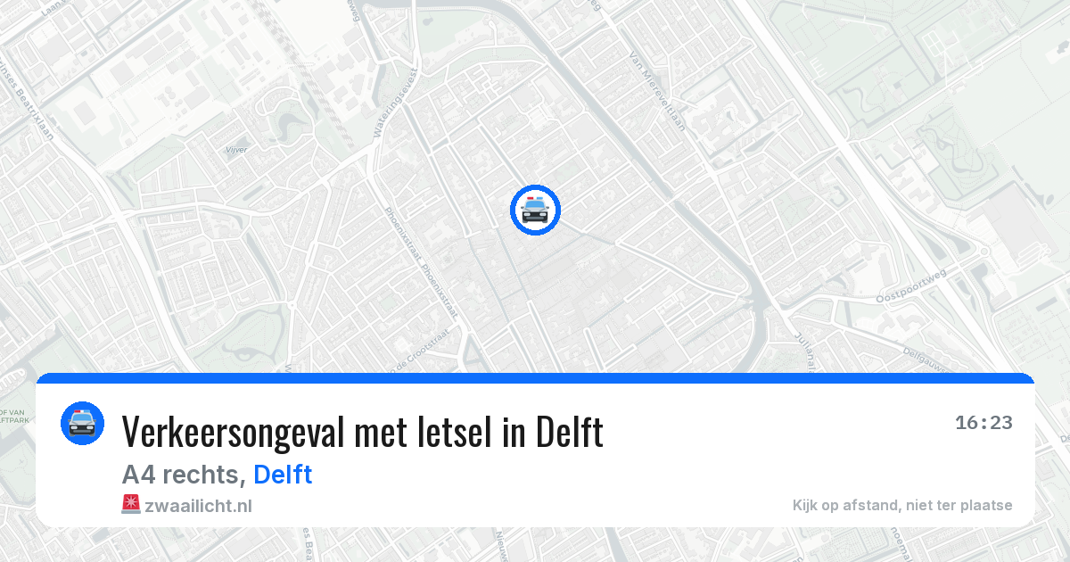 Verkeersongeval met letsel in Delft — 22 apr 2026