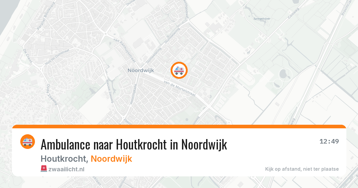 Ambulance naar Houtkrocht in Noordwijk — 10 aug 2026