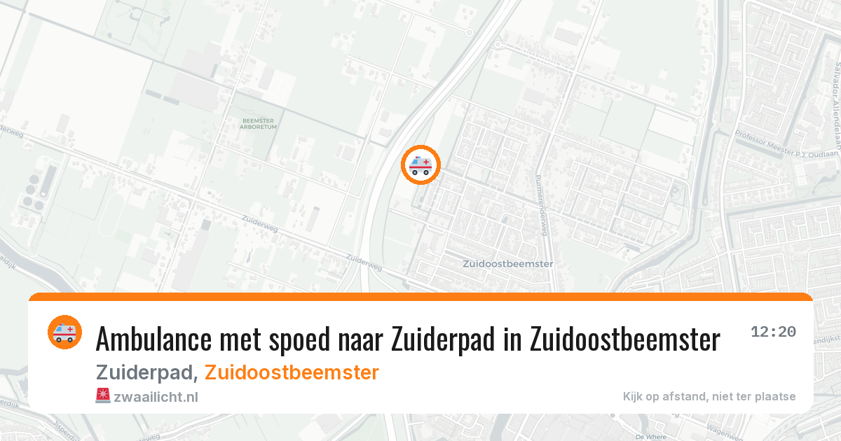 Ambulance met spoed naar Zuiderpad in Zuidoostbeemster — 24 mrt 2026