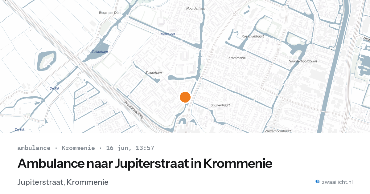 Ambulance naar Jupiterstraat in Krommenie — 16 jun 2026