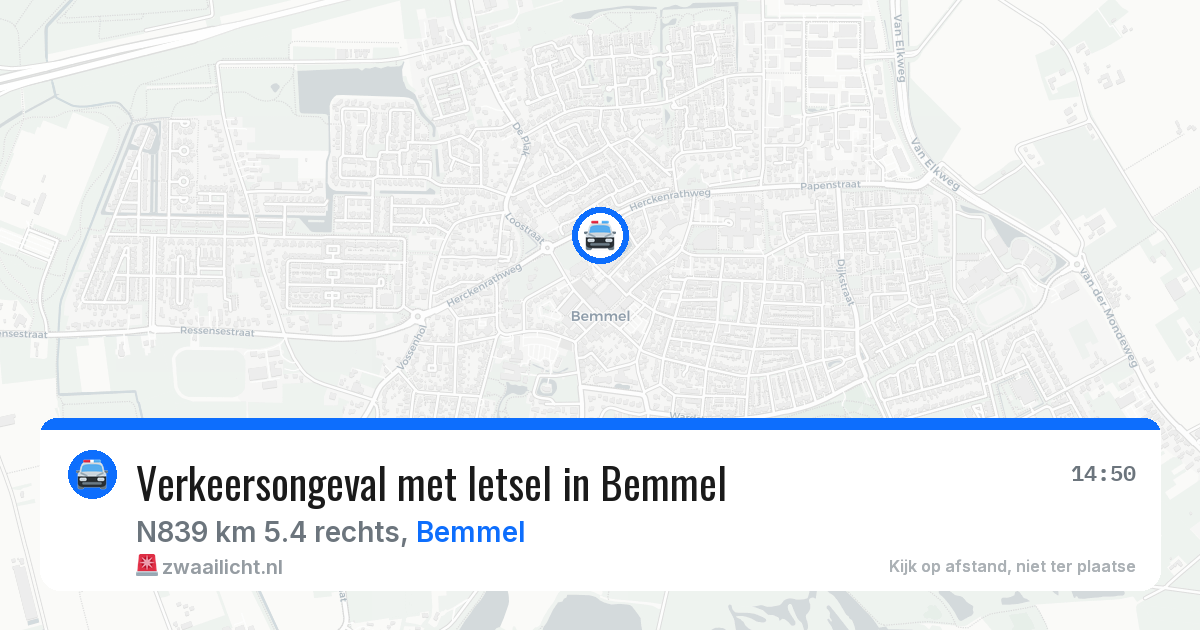 Verkeersongeval met letsel in Bemmel — 10 jul 2026