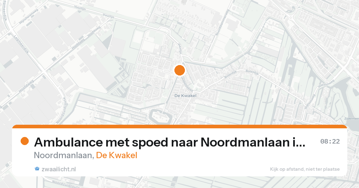 Ambulance met spoed naar Noordmanlaan in De Kwakel — 23 aug 2026