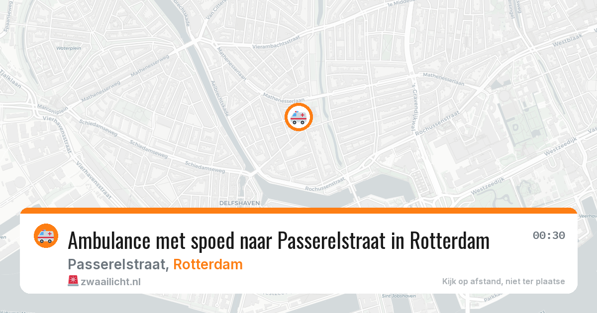 Ambulance met spoed naar Passerelstraat in Rotterdam — 23 mei 2026