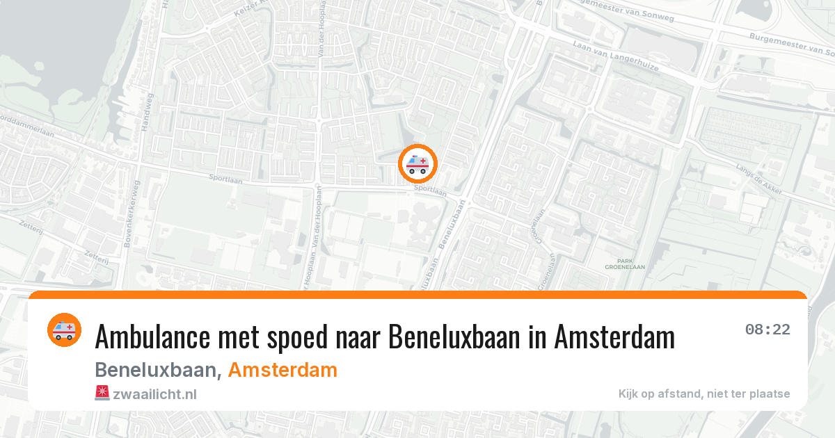 Ambulance met spoed naar Beneluxbaan in Amsterdam — 25 mrt 2026