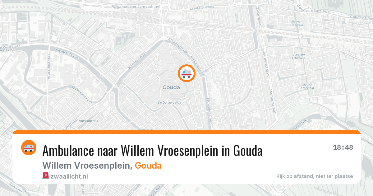 Ambulance naar Willem Vroesenplein in Gouda — 14 aug 2026