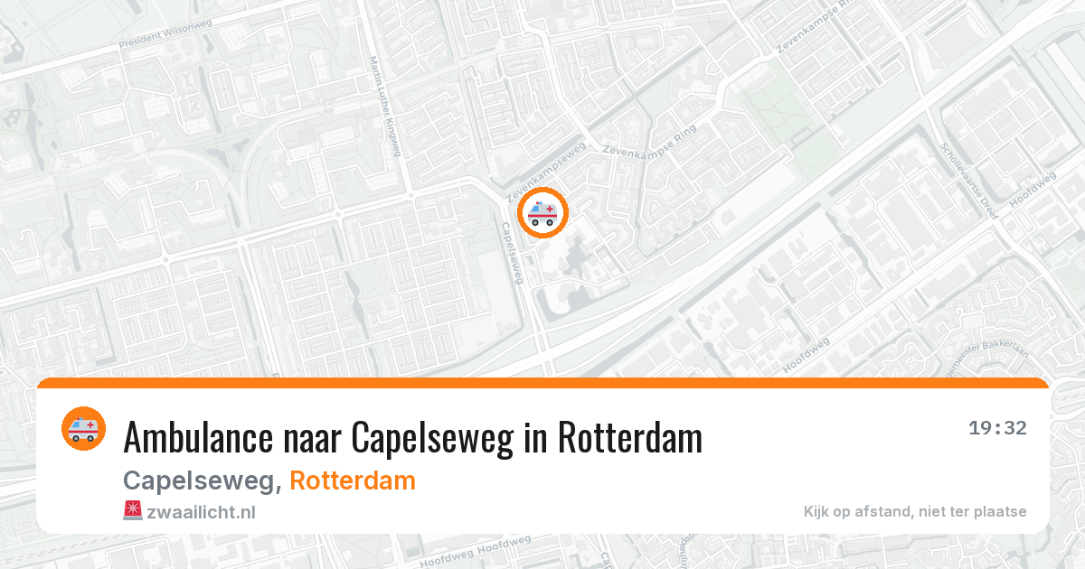 Ambulance naar Capelseweg in Rotterdam — 13 mrt 2026