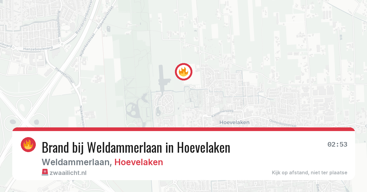 Brand bij Weldammerlaan in Hoevelaken — 6 mrt 2026