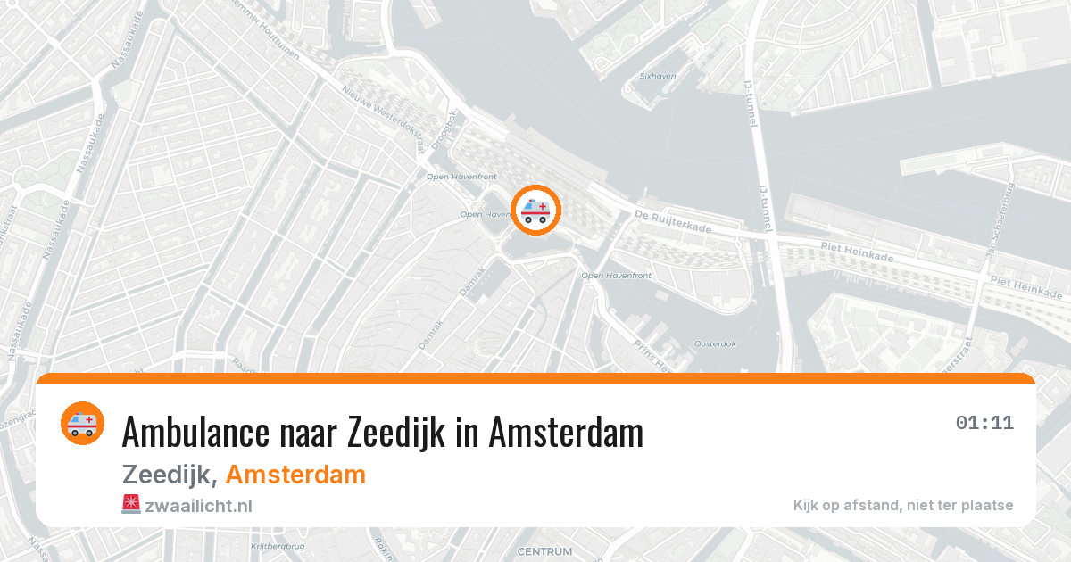 Ambulance naar Zeedijk in Amsterdam — 7 aug 2026