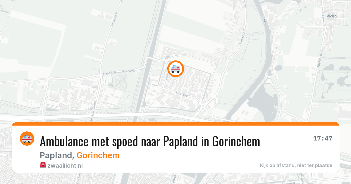 Ambulance met spoed naar Papland in Gorinchem — 20 jan 2026