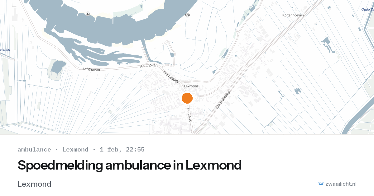 Spoedmelding ambulance in Lexmond — 1 feb 2026