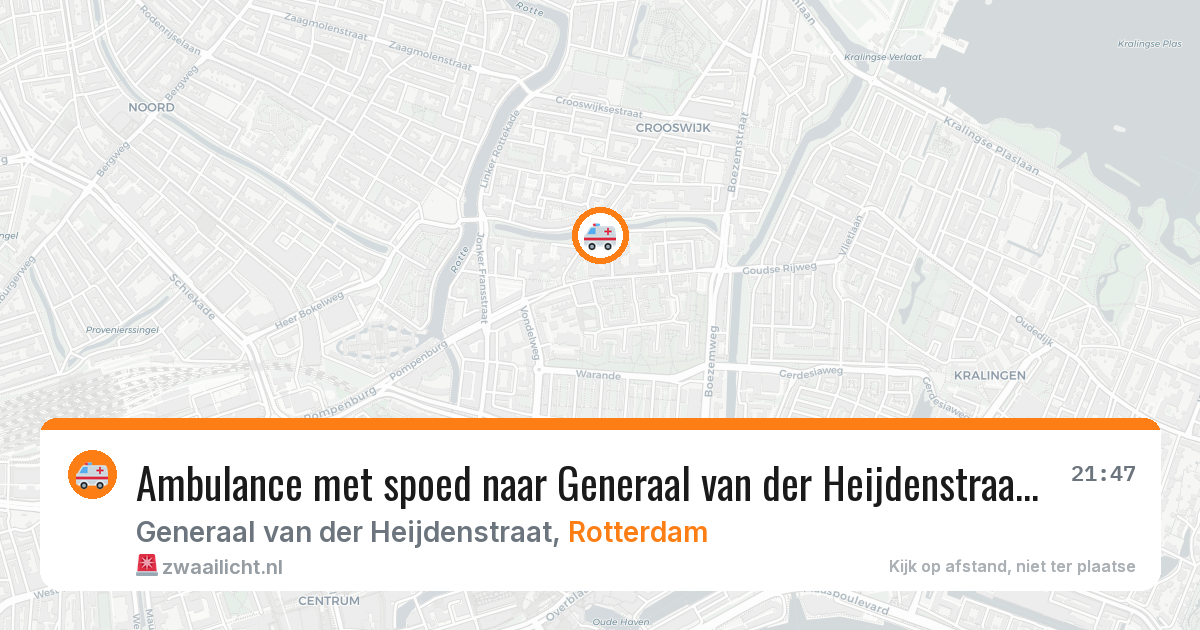 Ambulance met spoed naar Generaal van der Heijdenstraat in Rotterdam — 14 apr 2026