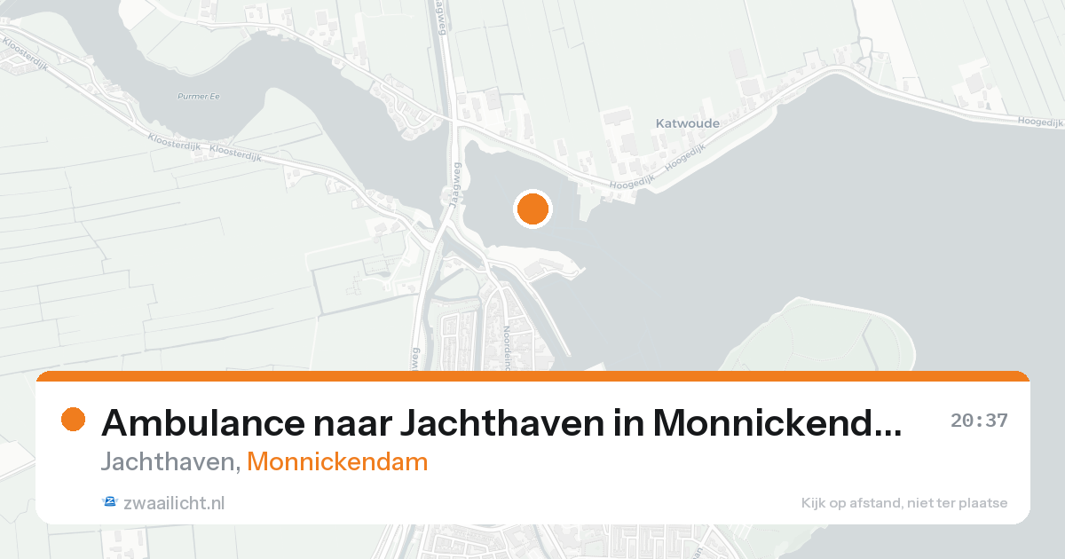Ambulance naar Jachthaven in Monnickendam — 15 aug 2026