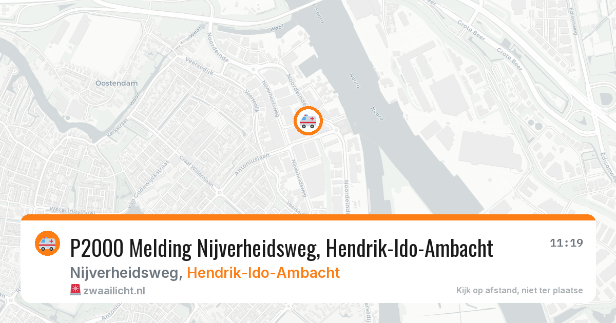 P2000 Melding Nijverheidsweg, Hendrik-Ido-Ambacht — 9 apr 2026