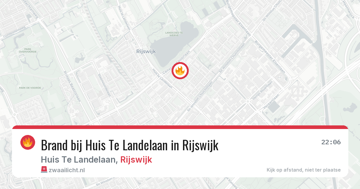 Brand bij Huis Te Landelaan in Rijswijk — 24 jun 2026