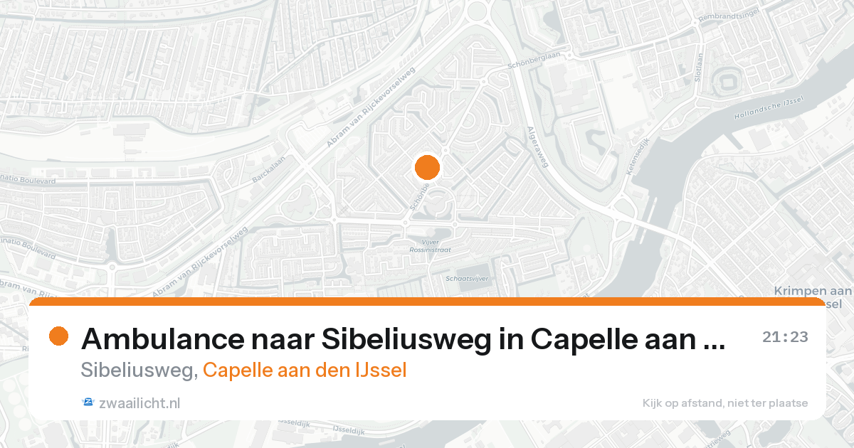 Ambulance naar Sibeliusweg in Capelle aan den IJssel — 19 aug 2026