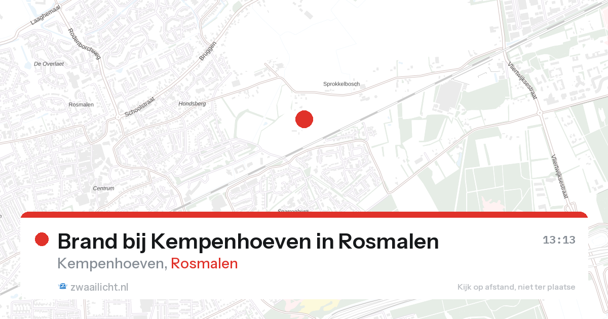 Brand bij Kempenhoeven in Rosmalen — 26 aug 2026