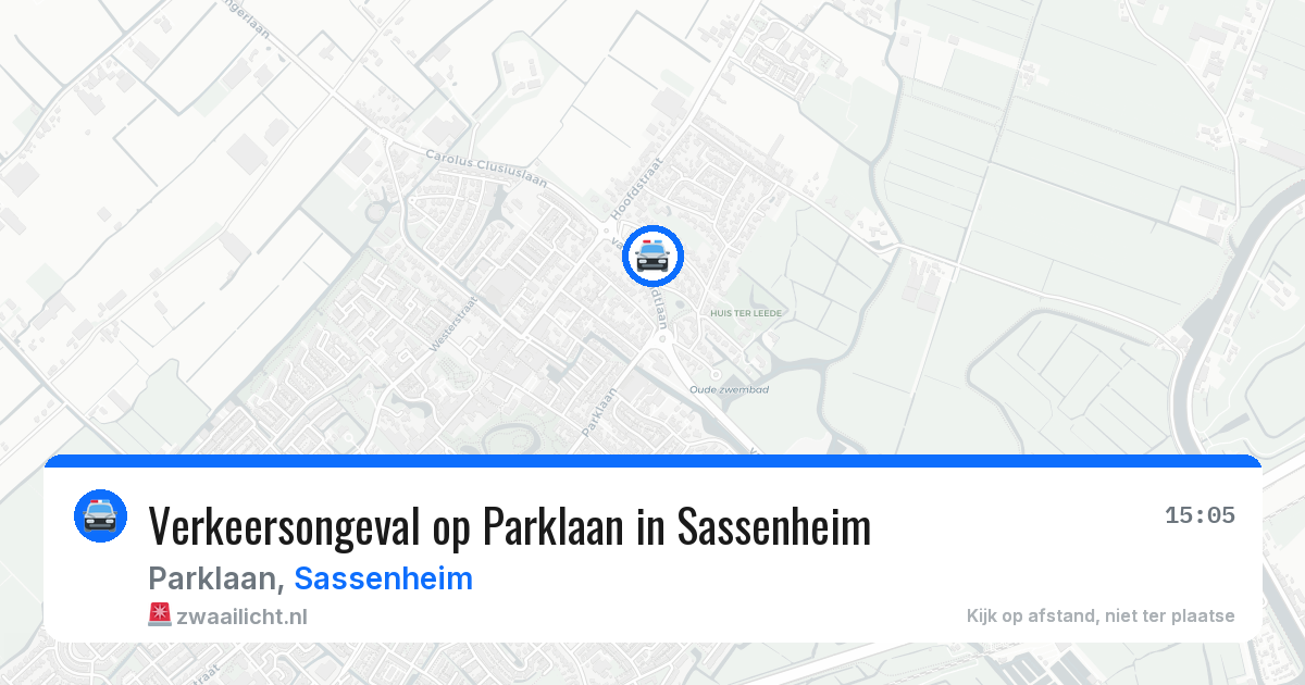 Verkeersongeval op Parklaan in Sassenheim — 27 jun 2026